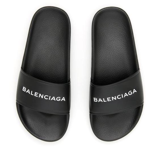 2024新作 バレンシアガスーパーコピー BALENCIAGA Leather Logo Slides 500573 WAL00 1006